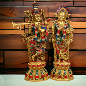 Brass Radha Krishna Idols