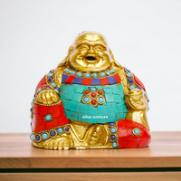 Brass Laughing Buddha Statue