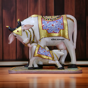 Pure marble Cow statue