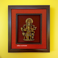 Brass with wooden frames