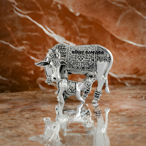 Silver Cow Statue