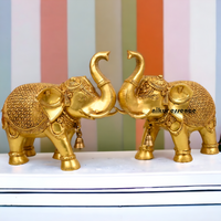 Brass elephant statues