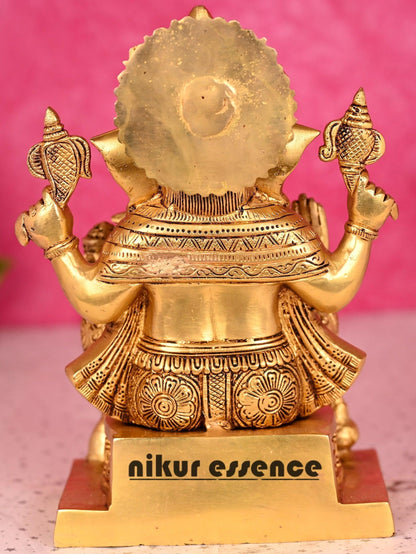 Buy Ganesha Bhagwan online: The Remover of Obstacles, Lord of Wisdom, and Embodiment of Good Fortune Idols Nikuressence