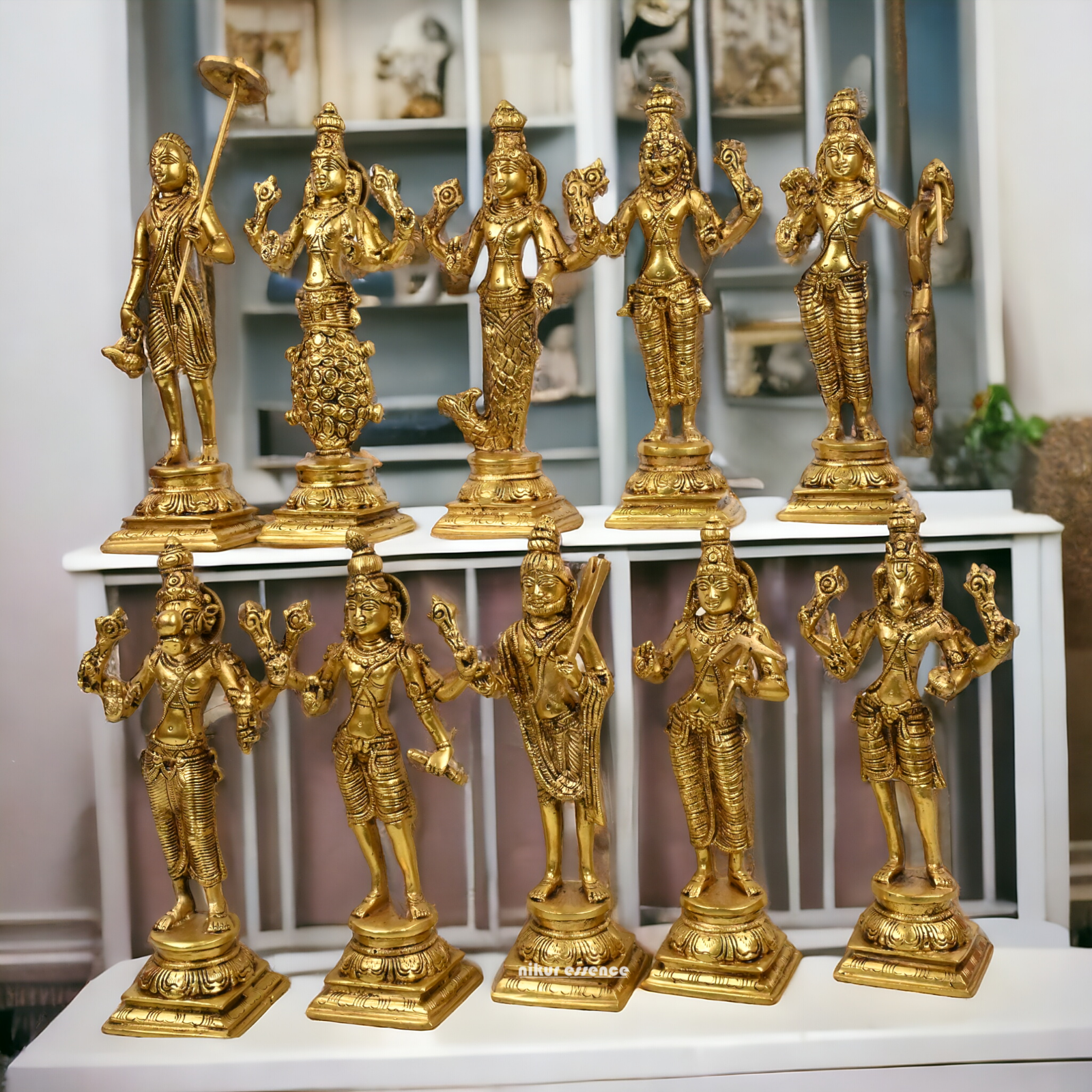 Big size Brass Vishnu Dashavatar idols set