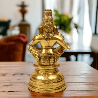 Pure Brass Ayyappa Statue by Nikur Essence - 38 cm