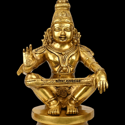 Pure Brass Ayyappa Statue by Nikur Essence - 38 cm