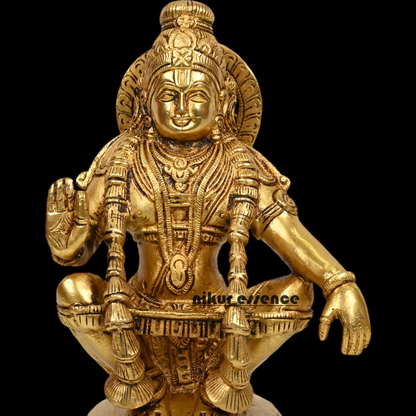 Pure Brass Ayyappan by Nikur Essence - 21.5 cm height