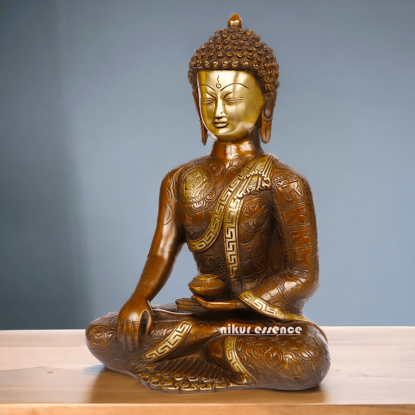 Brass Buddha Statue – Large, Handcrafted Sculpture for Spiritual Serenity