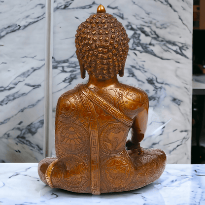 Brass Buddha Statue – Large, Handcrafted Sculpture for Spiritual Serenity