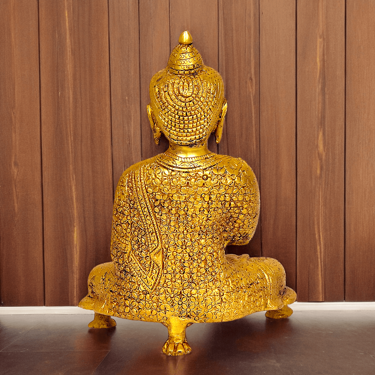 Online Solid Brass 22.9 cm Buddha Yoga Mudra Statue - Handcrafted Tibetan Buddhist Sculpture for Meditation Idols Nikuressence