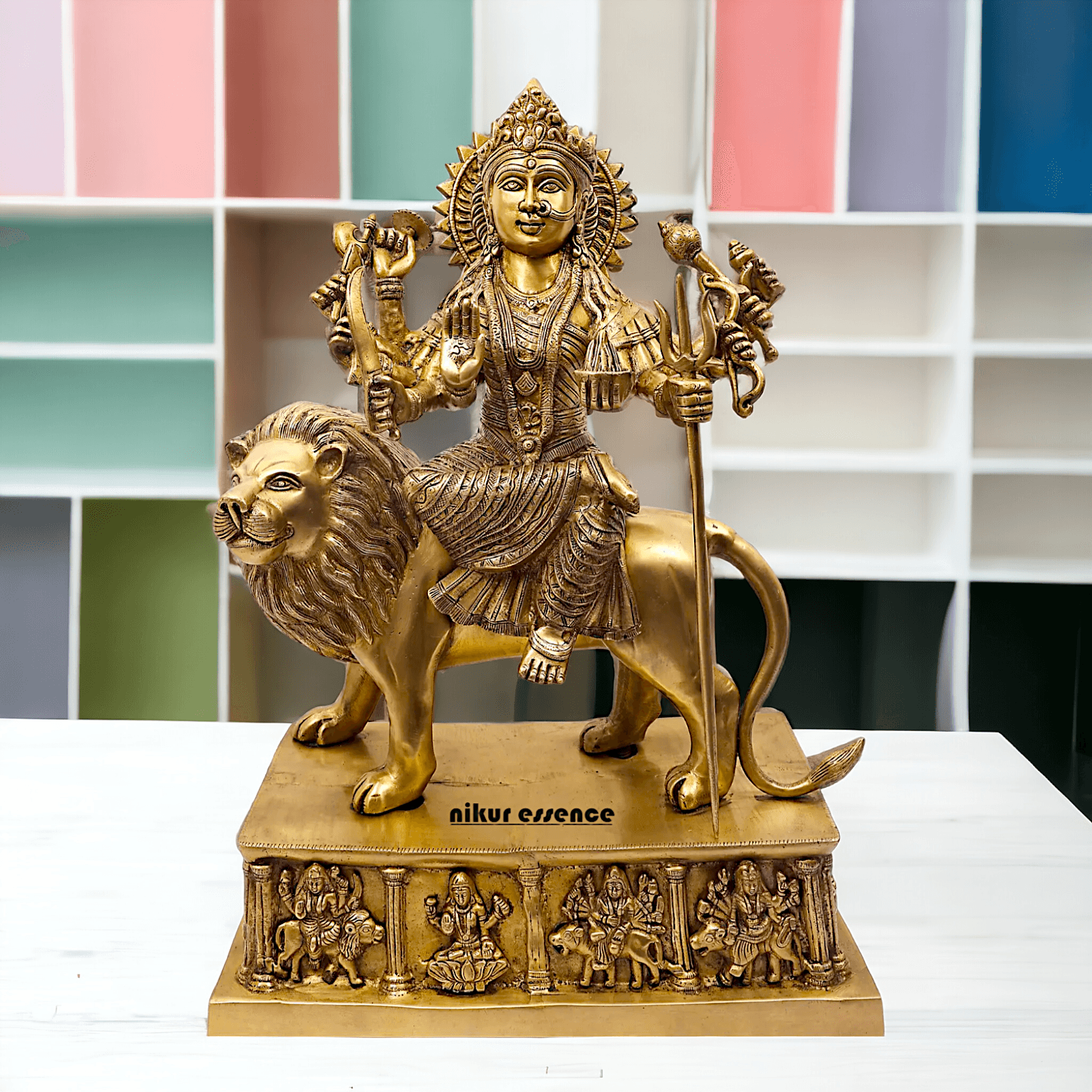 Brass Bengali Durga Maa Idol for Temples- nikur essence