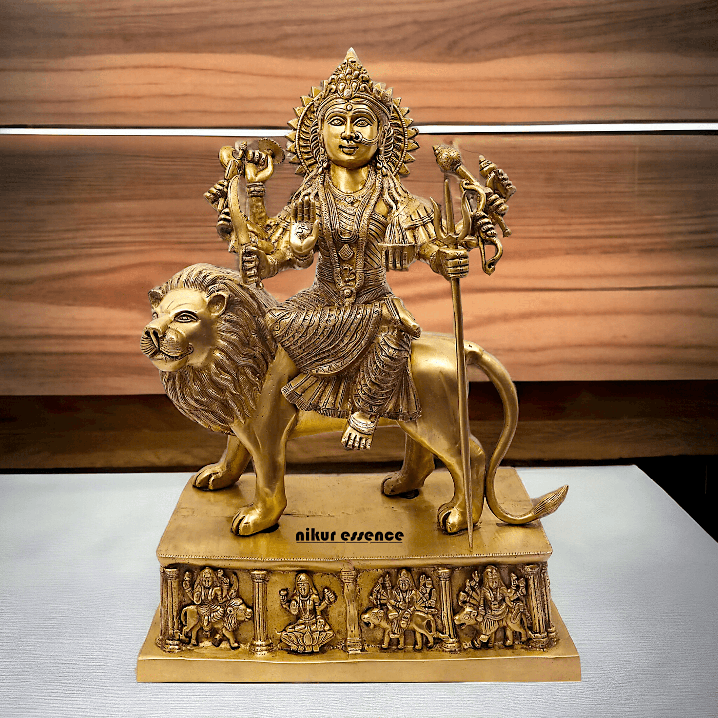 Brass Bengali Durga Maa Idol for Temples- nikur essence