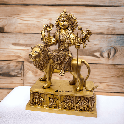 Brass Bengali Durga Maa Idol for Temples- nikur essence