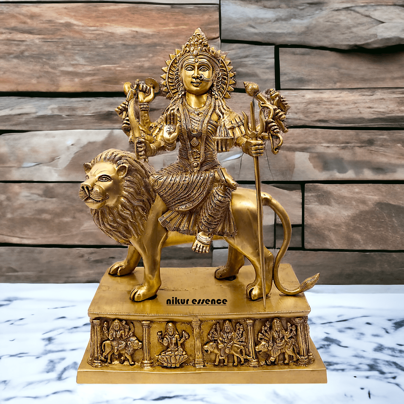 Brass Bengali Durga Maa Idol for Temples- nikur essence