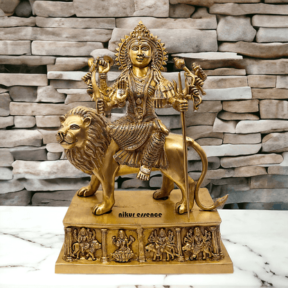 Brass Bengali Durga Maa Idol for Temples- nikur essence