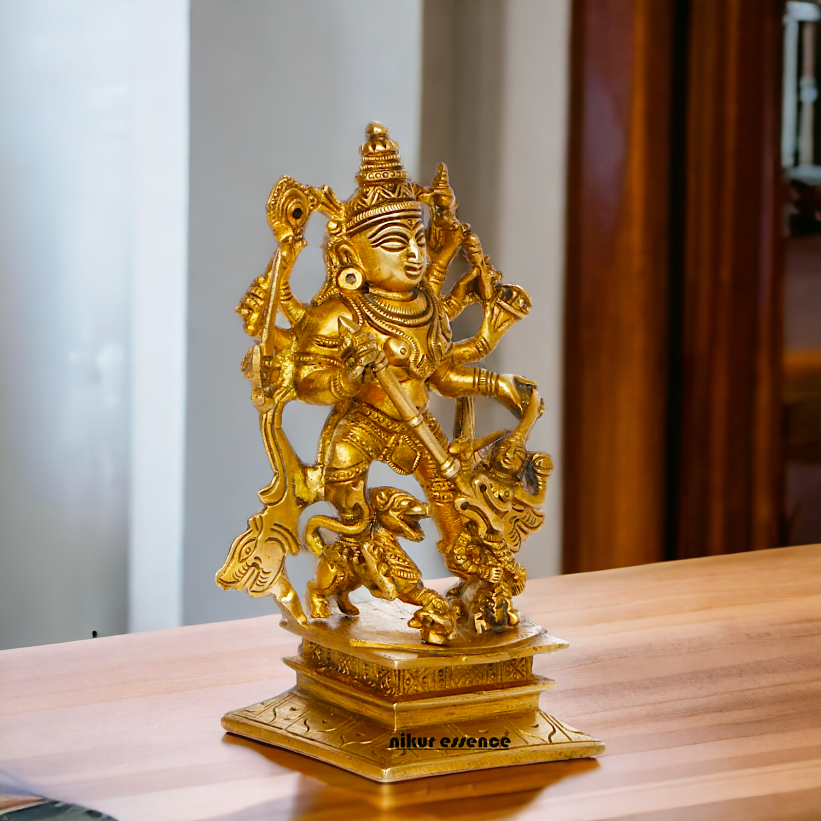 Buy Brass Durga Statue Exquisite Craftsmanship and Spiritual Elegance ,Nikur Essence