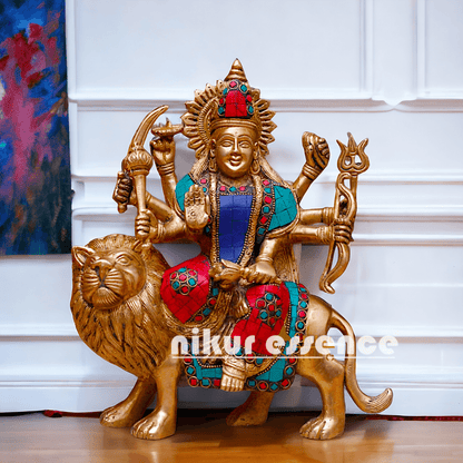 Brass Durga Maa Statue - 10 Inch