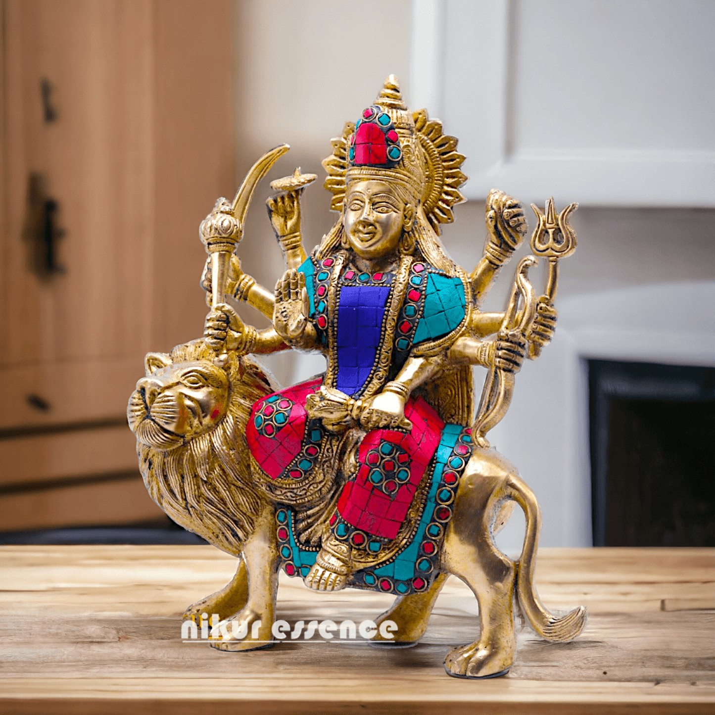 Brass Durga Maa Statue - 10 Inch