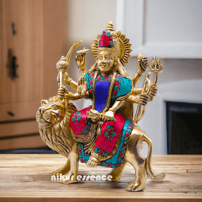 Brass Durga Maa Statue - 10 Inch