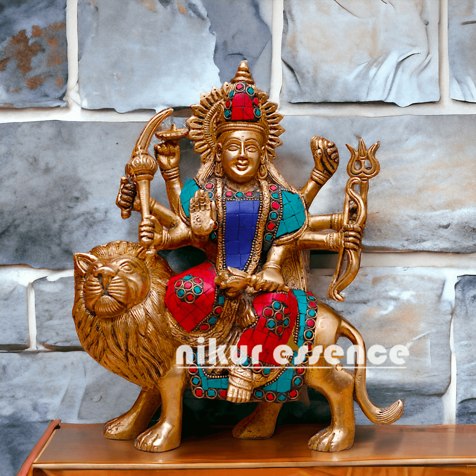 Brass Durga Maa Statue - 10 Inch