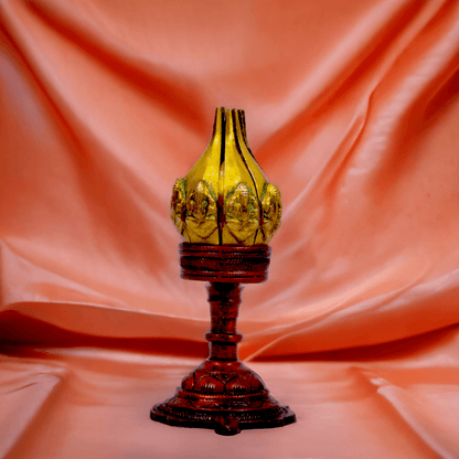 Buy Brass Ganesha Lotus Candle Stand by Nikur Essence - 6.5 inch height Idols Nikuressence