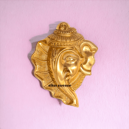 Online buy Brass Ganesha Mask Wall Hanging