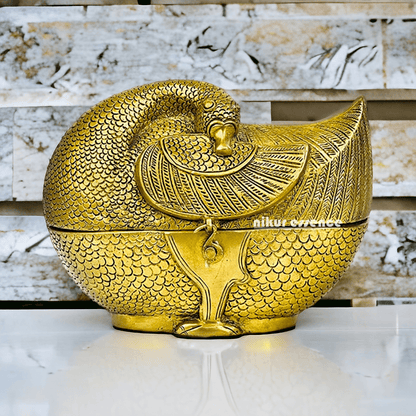 Brass Duck Shaped Jewellery Box For Decorative Storage