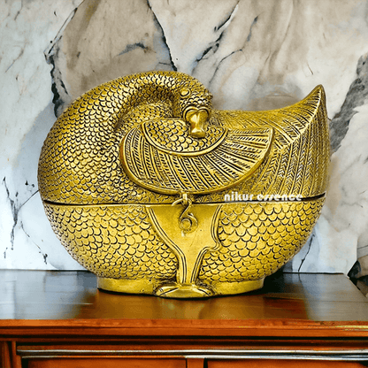 Brass Duck Shaped Jewellery Box For Decorative Storage