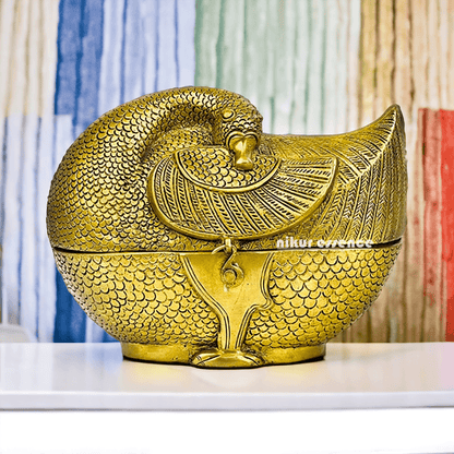 Brass Duck Shaped Jewellery Box For Decorative Storage