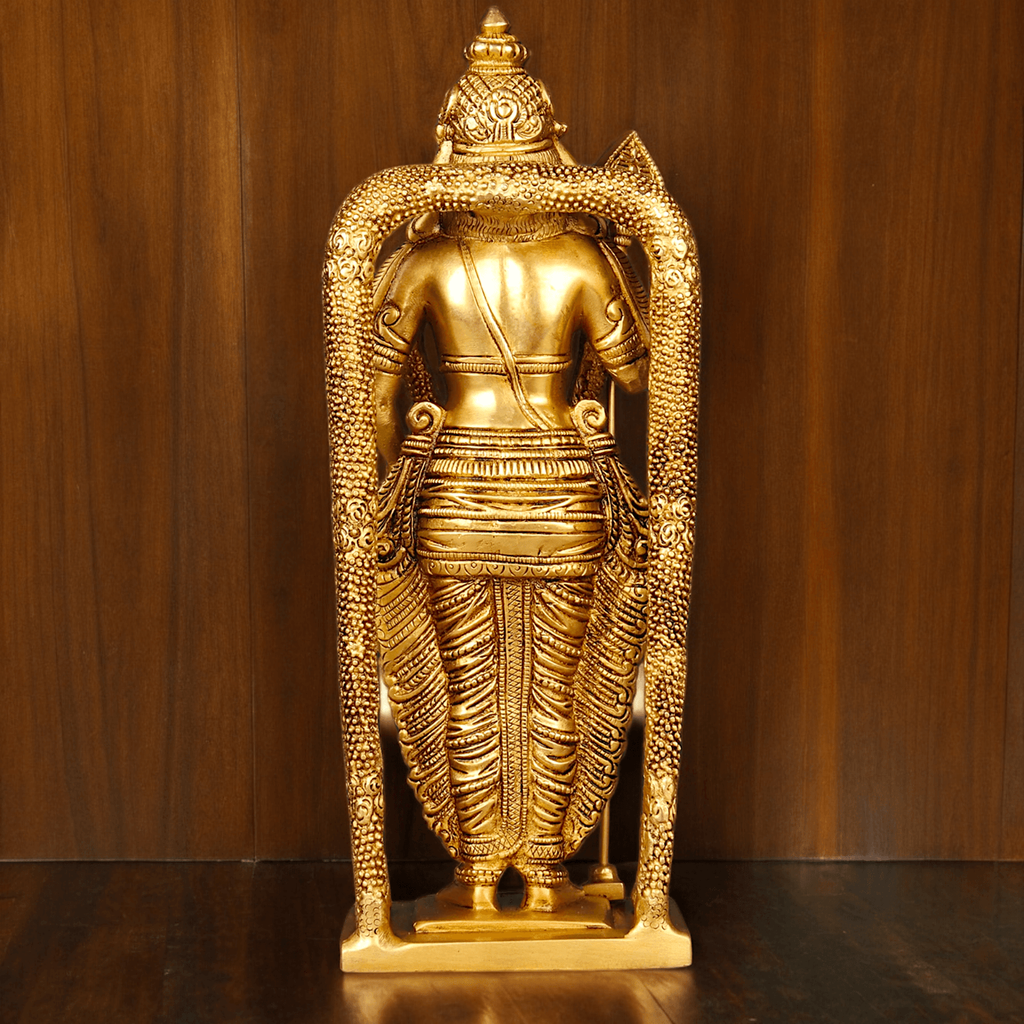 Buy online brass 30 cm Murugan Statue , Exquisite Brass Kartikeya Figurine for Sacred Altars and Home Décor by Nikur Essence