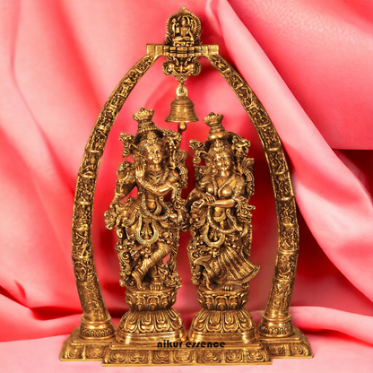 Buy Large Radha Krishna Standing Brass Idol - 45 inches