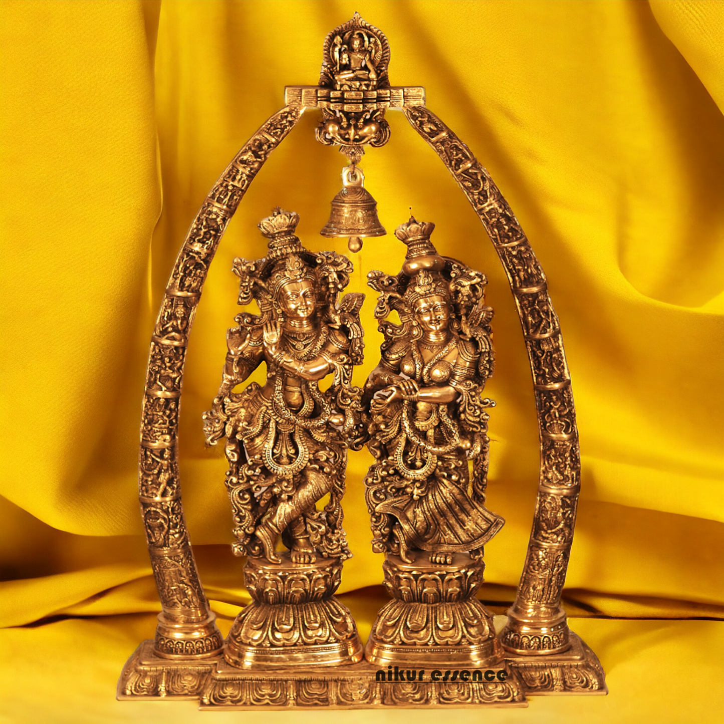 Buy Large Radha Krishna Standing Brass Idol - 45 inches