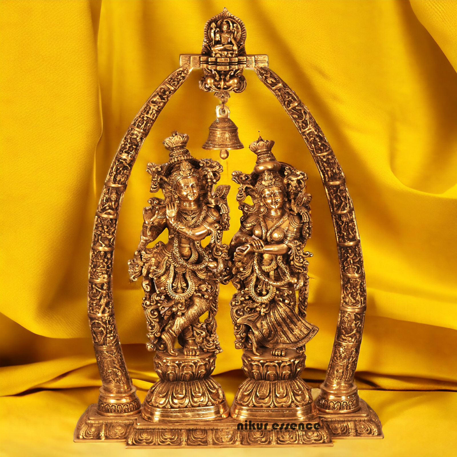 Buy Large Radha Krishna Standing Brass Idol - 45 inches