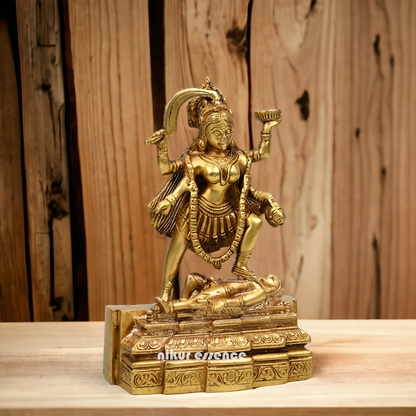 Online Pure Brass Maha Kali by Nikur Essence - 7.5 Inch Idols Nikuressence