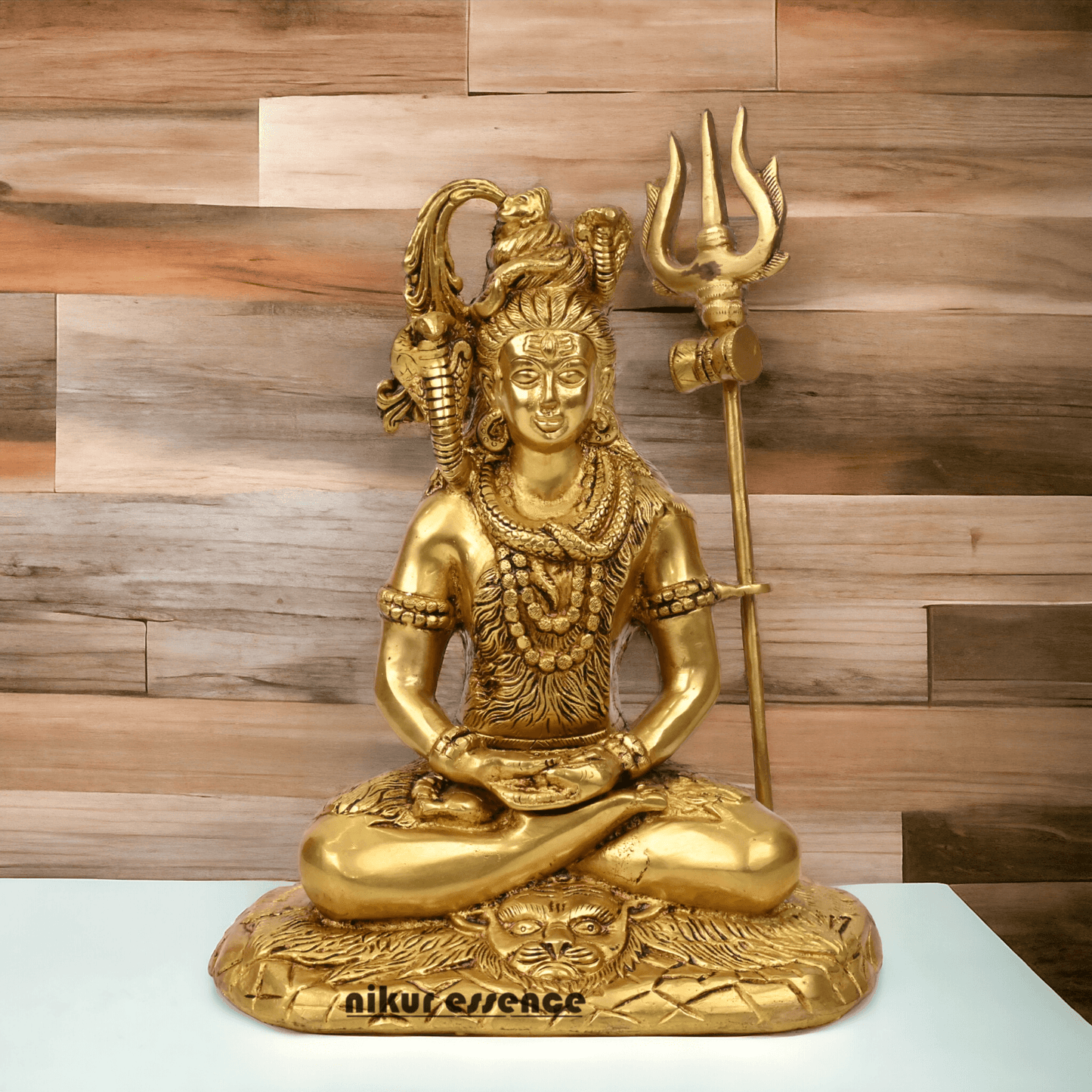 Online Solid Brass Maha Shiva Idol by Nikur Essence - 26.5 cm