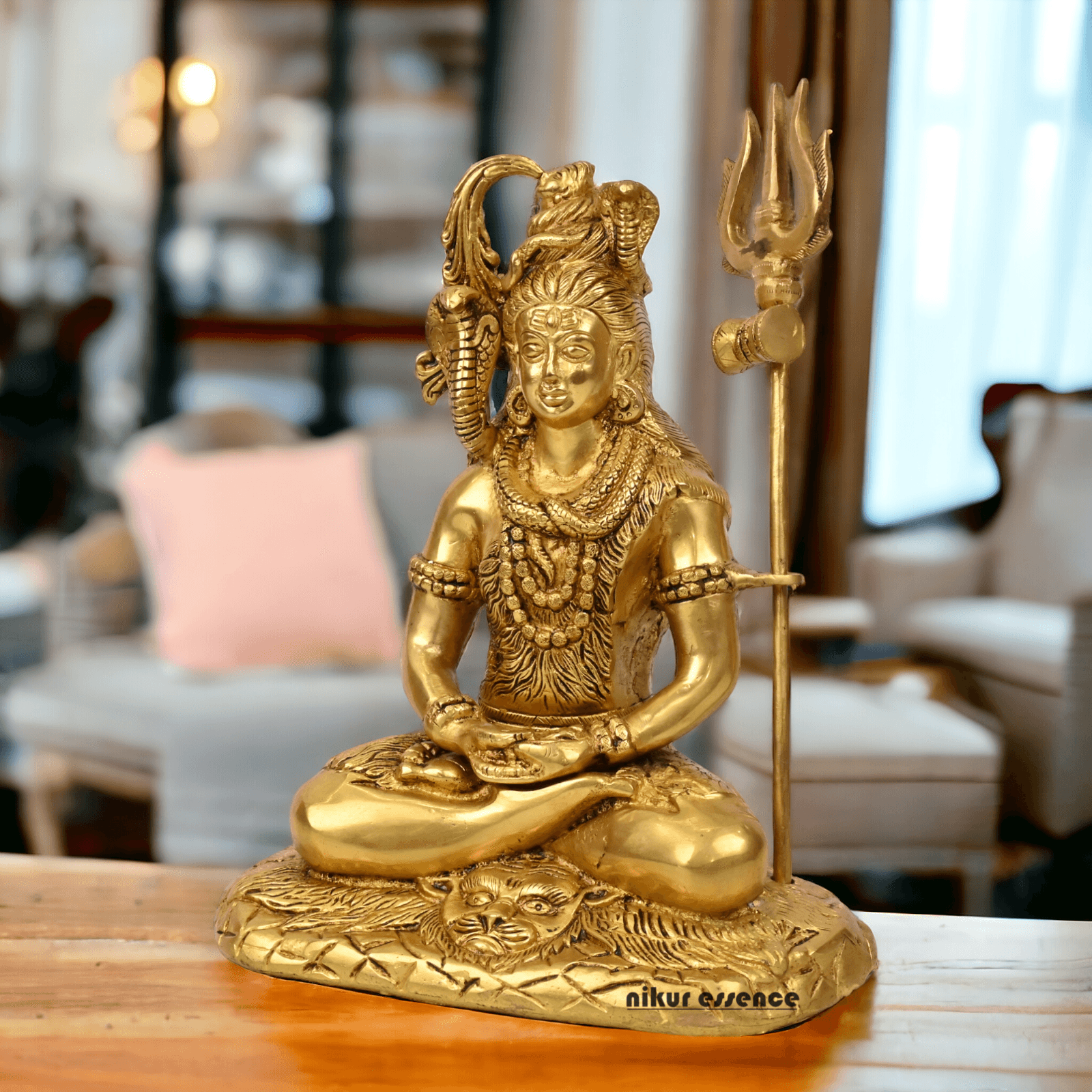 Online Solid Brass Maha Shiva Idol by Nikur Essence - 26.5 cm