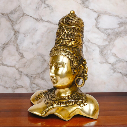 Online Solid Brass Devi Mata uma Parvati Gauri statue by Nikur Essence - 12 Inch