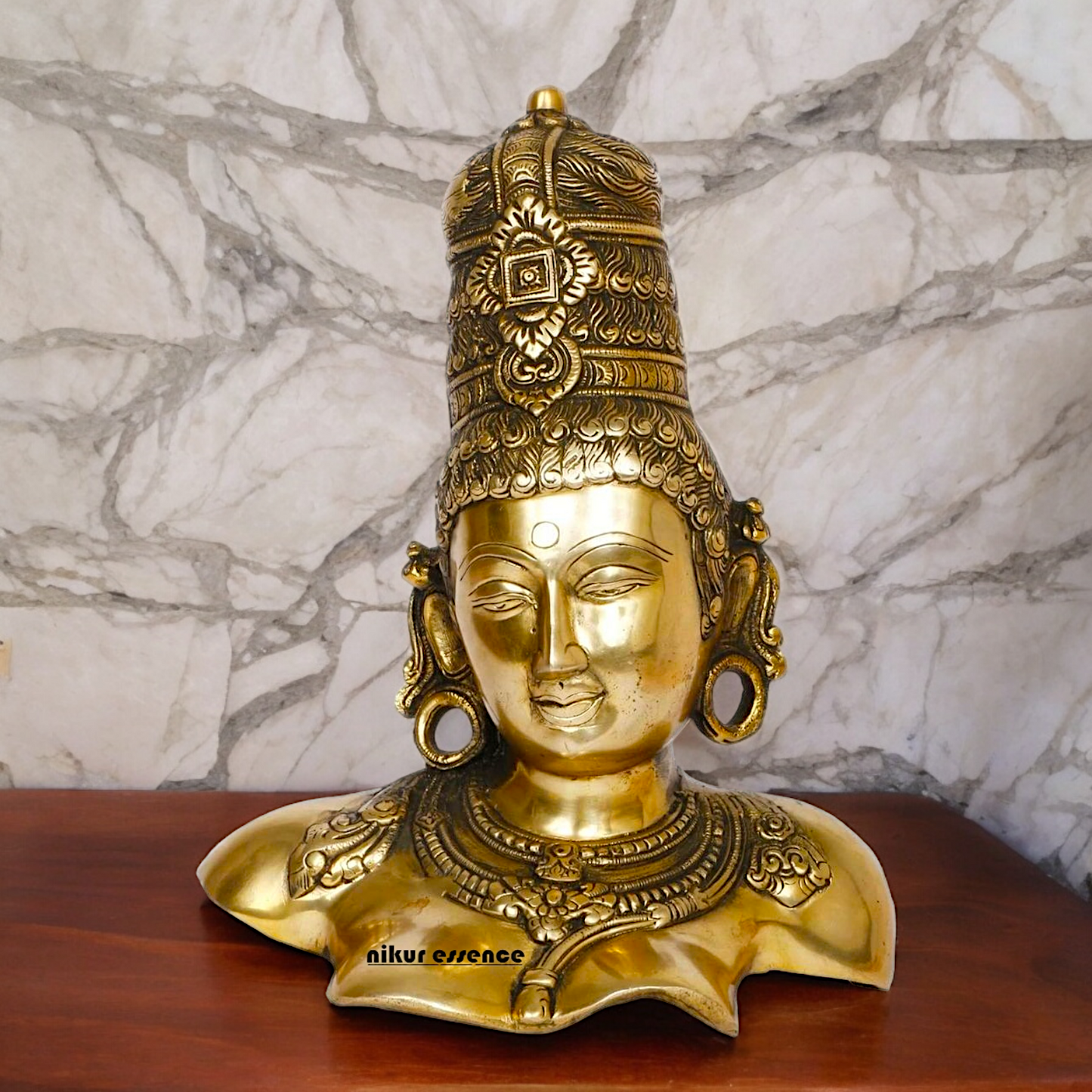 Online Solid Brass Devi Mata uma Parvati Gauri statue by Nikur Essence - 12 Inch