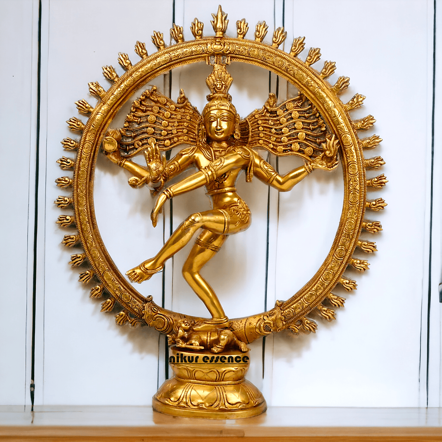 Superfine Brass Nataraja Dancing Shiva Statue, Handcrafted, Height 20 Inches, Hindu Deity Sculpture for Spiritual Decor and Meditation Room