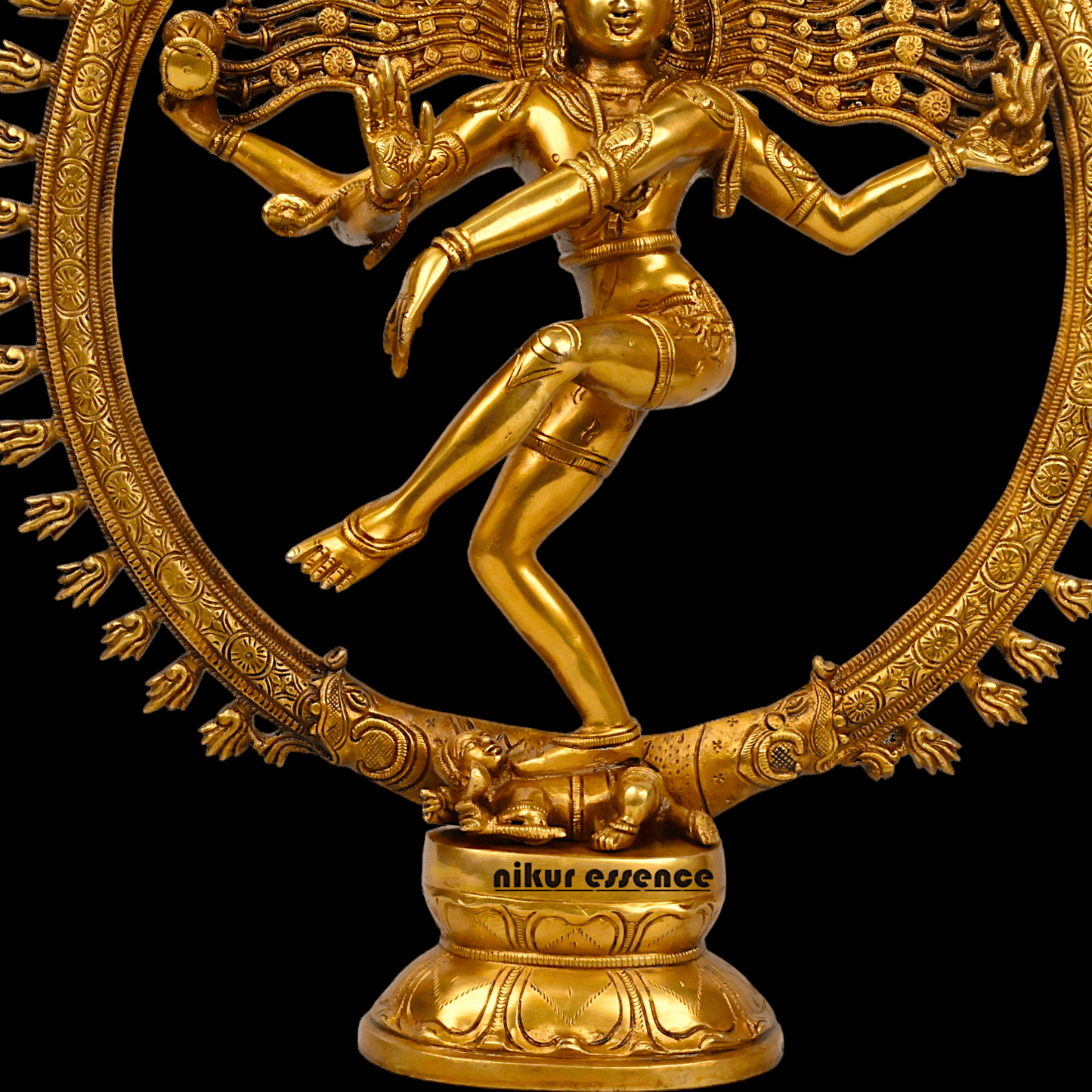 Superfine Brass Nataraja Dancing Shiva Statue, Handcrafted, Height 20 Inches, Hindu Deity Sculpture for Spiritual Decor and Meditation Room