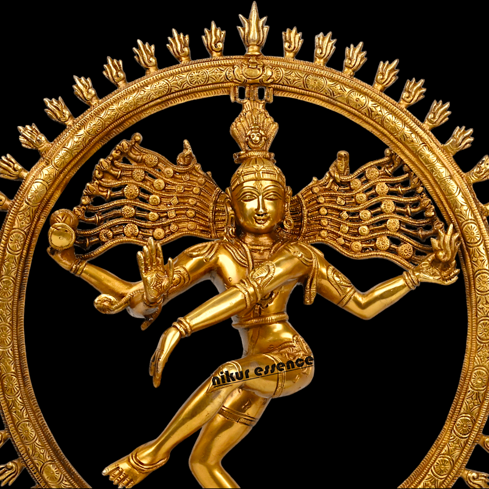 Superfine Brass Nataraja Dancing Shiva Statue, Handcrafted, Height 20 Inches, Hindu Deity Sculpture for Spiritual Decor and Meditation Room