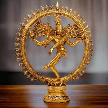 Superfine Brass Nataraja Dancing Shiva Statue, Handcrafted, Height 20 Inches, Hindu Deity Sculpture for Spiritual Decor and Meditation Room