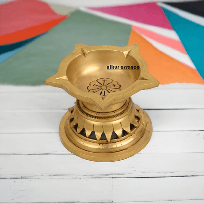 Online Solid Brass Oil Diya by Nikur Essence - 7.5 cm