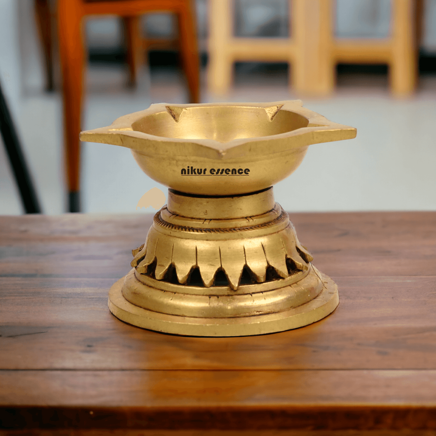 Online Solid Brass Oil Diya by Nikur Essence - 7.5 cm