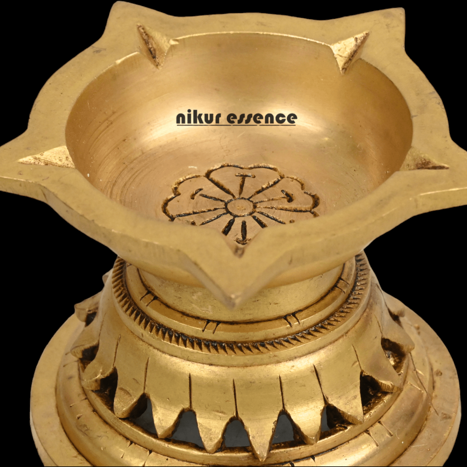 Online Solid Brass Oil Diya by Nikur Essence - 7.5 cm