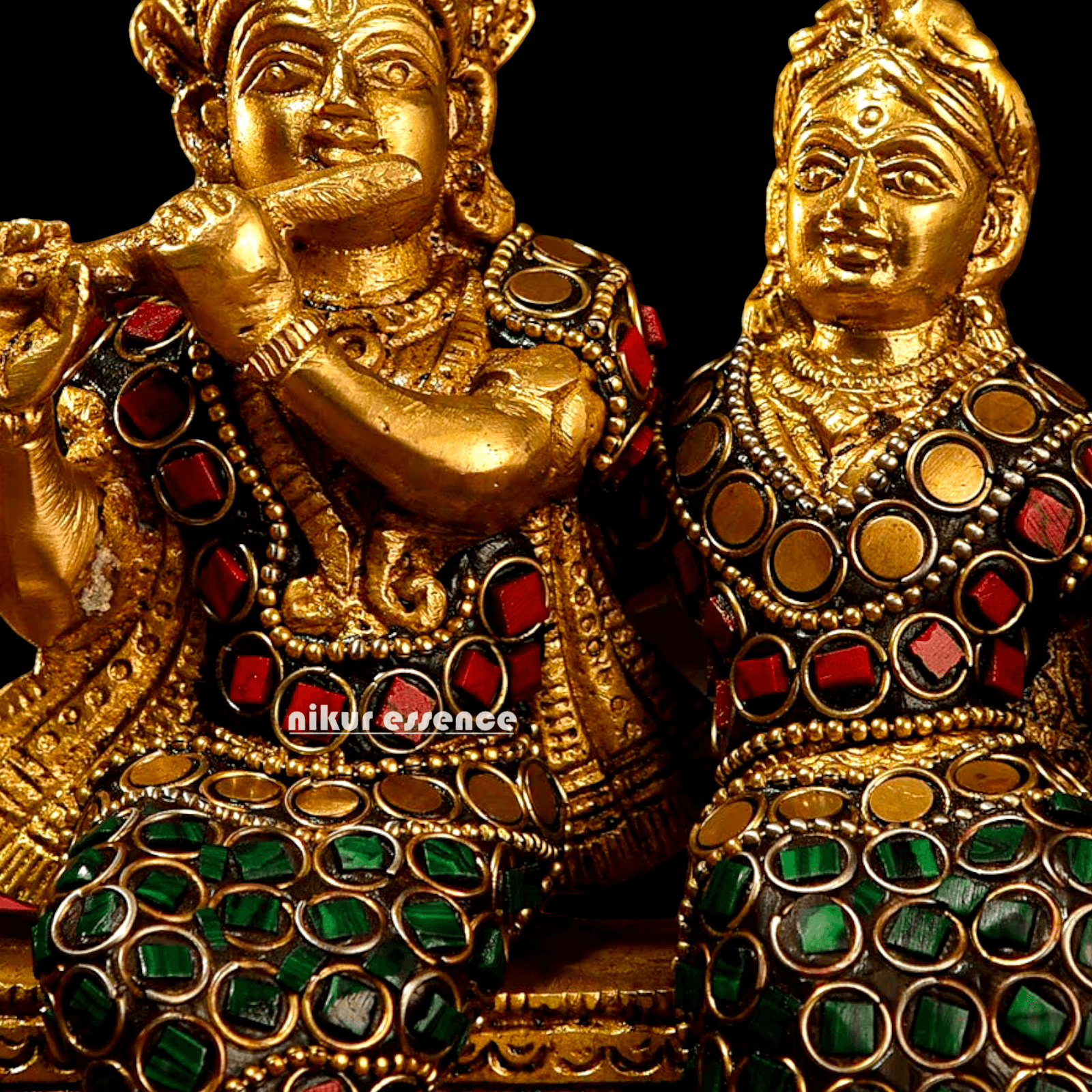 Small Brass Radha Krishna | Small Radha Krishna | Radha Krishna Sitting on Sofa | small size