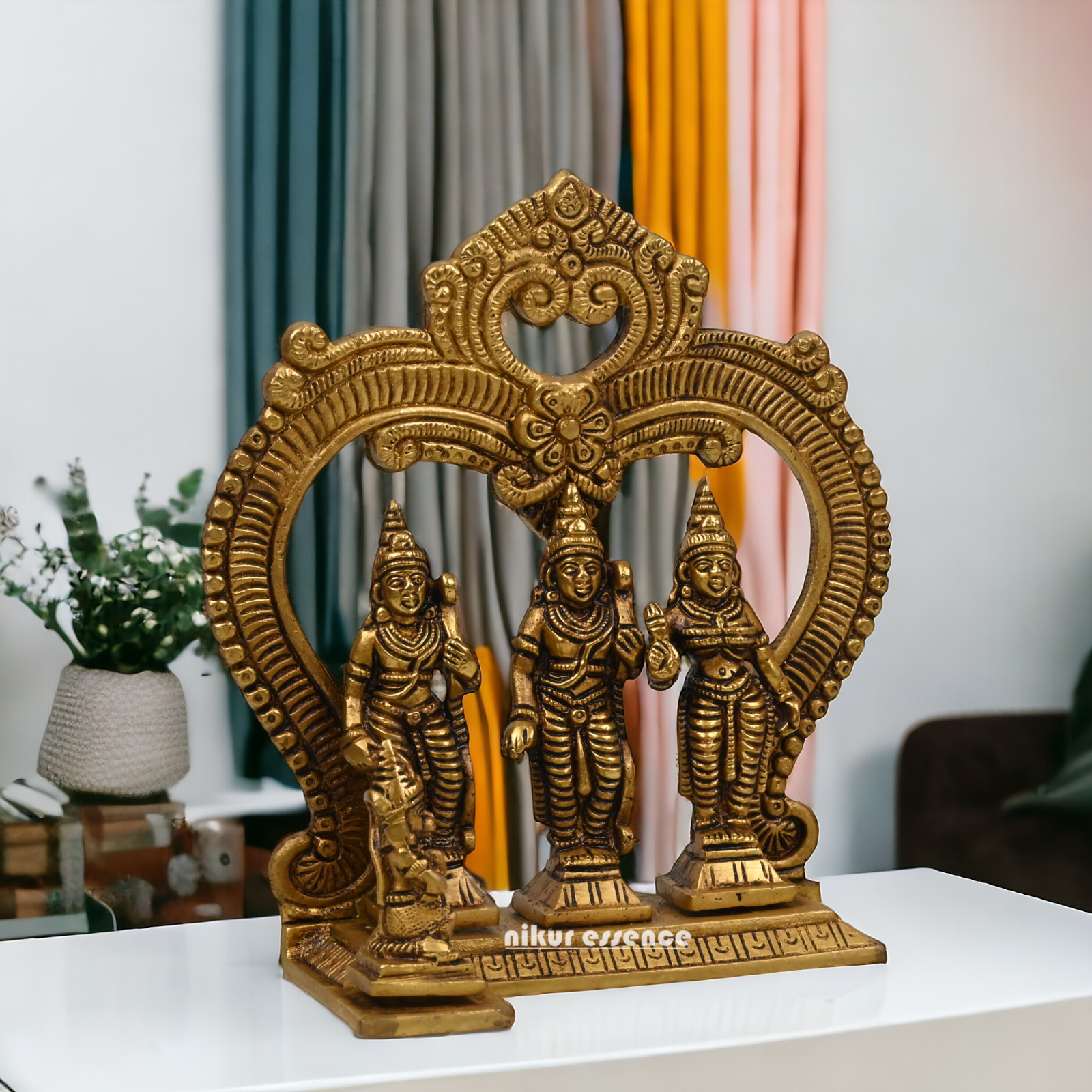 Pure Brass Buy Ram Darbar - 18 cm