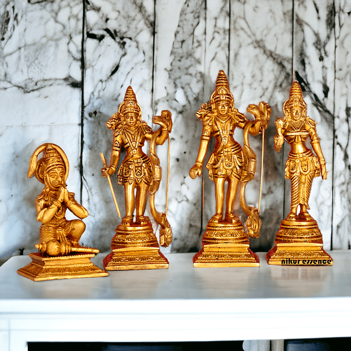 Buy Solid Brass Ram Darbar statue by Nikur Essence - 22 cm Length