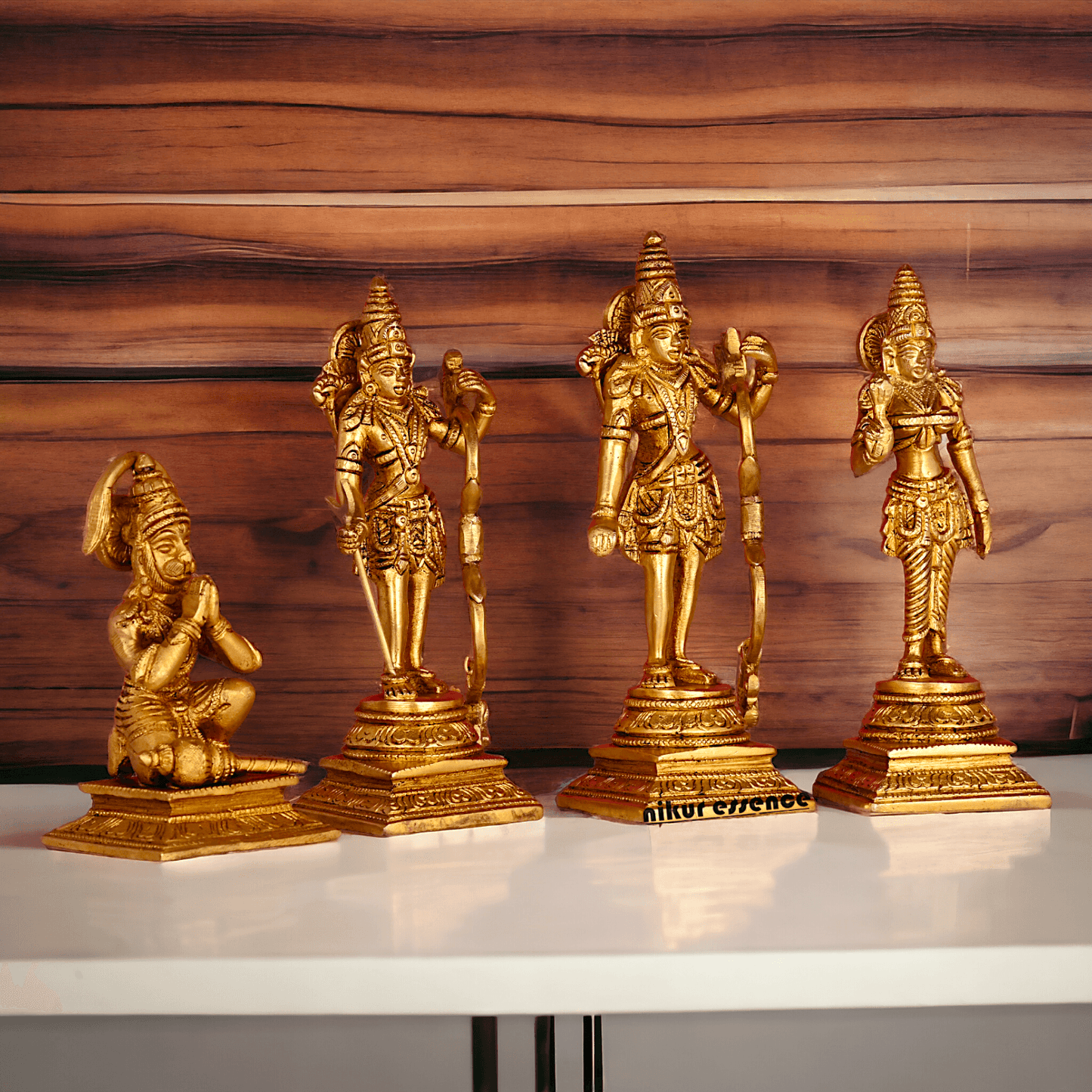 Buy Solid Brass Ram Darbar statue by Nikur Essence - 22 cm Length Idols Nikuressence