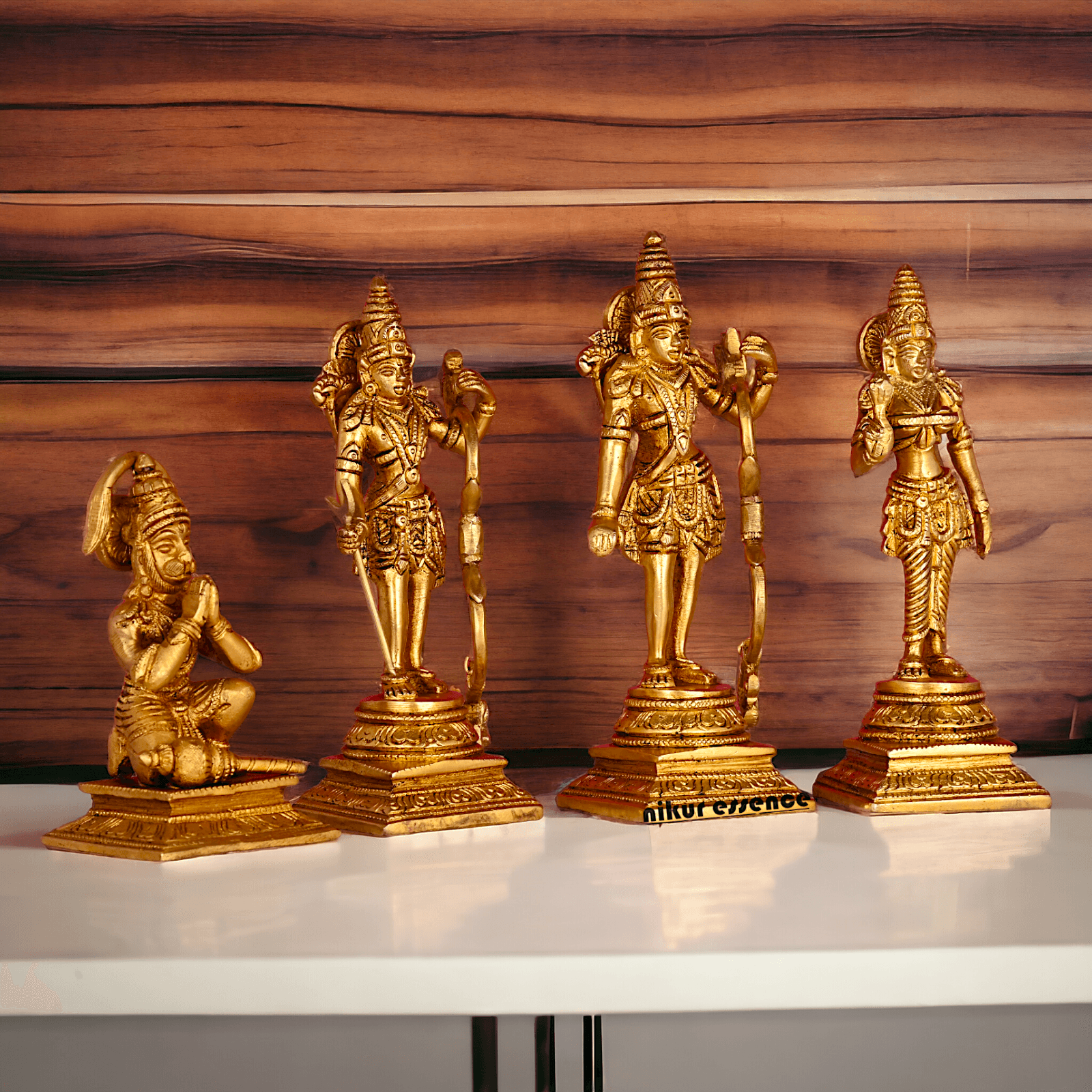 Buy Solid Brass Ram Darbar statue by Nikur Essence - 22 cm Length